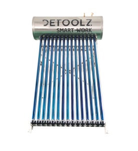 Panou solar presurizat Detoolz, capacitate 150 litri, inox, 15 tuburi - Img 2
