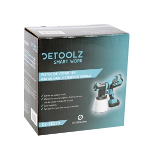 Pistol vopsit 18V 600ml/min rezervor 1000ml - Img 6