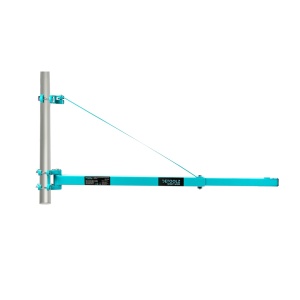 Pivot support for electric hoist (crane)