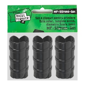 Set of 6 MF solar film clips, 60 mm, Ø19 mm