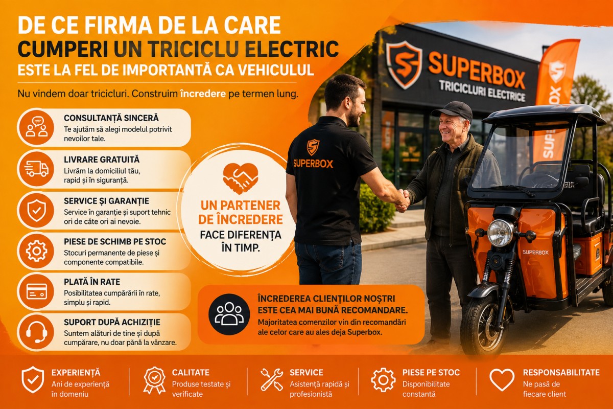 Capitolul 5 – De ce firma de la care cumperi un triciclu electric este la fel de importantă ca vehiculul
