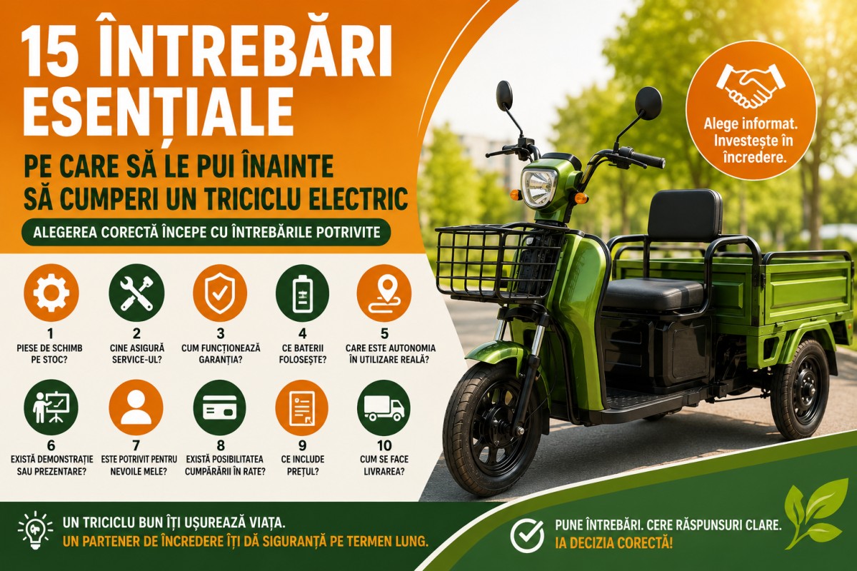Capitolul 8 – Ce trebuie să verifici înainte să cumperi un triciclu electric? Cele 15 întrebări pe care eu le-aș pune oricărui vânzător