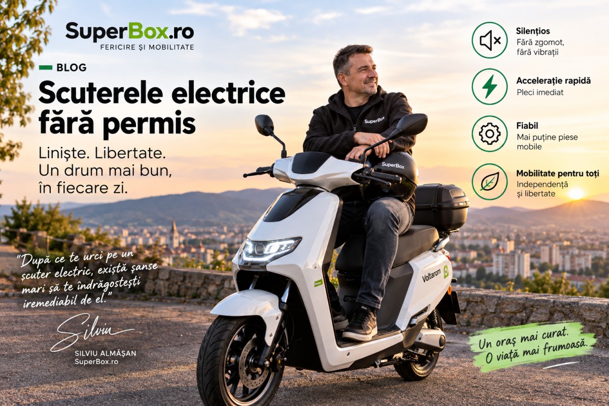 Scuterele electrice fără permis – de ce te îndrăgostești de electric după prima plimbare