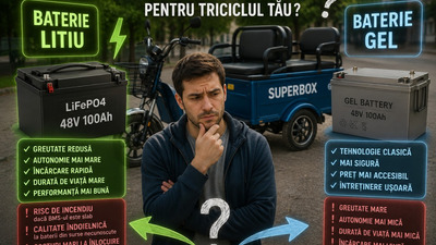 Conversia triciclurilor și scuterelor la baterii cu litiu: riscuri, costuri și pericole
