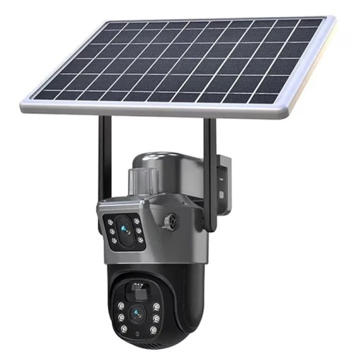 Cameră Supraveghere IP 4G/LTE cu Panou Solar – Dublă Lentilă 3+3MP, Slot SIM 4G