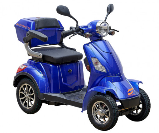 Cvadriciclu (Triciclu) Electric, fara permis, Motor 1000W, SuperBox CL-30, Autonomie 55km, Omologat RAR, Albastru