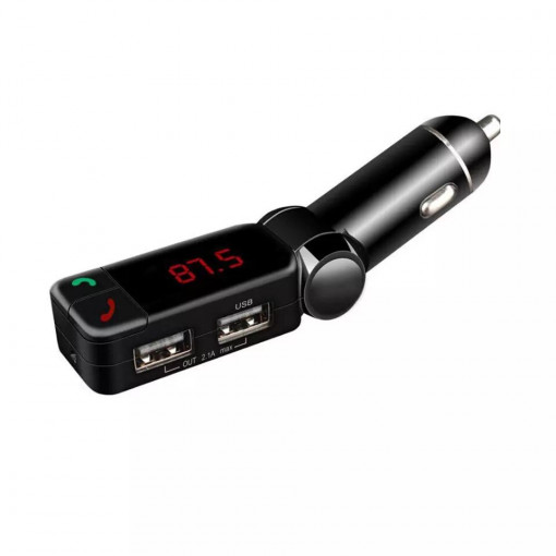 Car Kit Handsfree auto bluetooth cu modulator FM, usb, sd model BC06