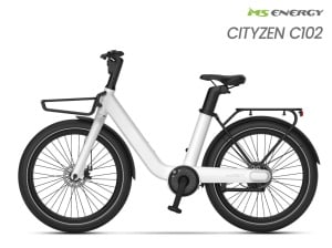 Bicicletă Electrică 250W, Voltarom Cityzen C102, Baterie 36V 9.6Ah, Autonomie 70 km, Roți 24 inch