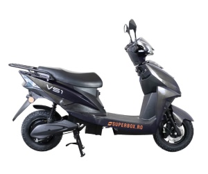 Scuter Electric, fara permis, 2 locuri, Volta VS1, Voltarom S1, 500 W (1500W), autonomie 74 km, Gri
