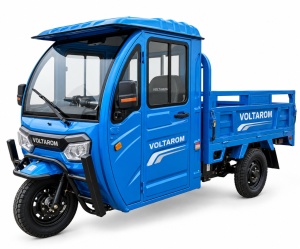 Triciclu electric cu cabina, 2000W, Voltarom SPX4, fara permis, 25Km/h, 72V, 58Ah, autonomie maxim 75Km