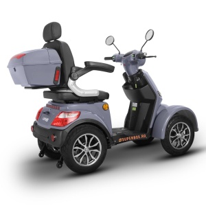 Cvadriciclu (Triciclu) Electric, fara permis, Motor 1000W, VOLTA VM6, Autonomie max.50 km, Omologat RAR, Gri