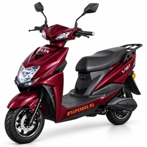 Scuter Electric, Voltarom VS1, 2000W, 72V 20AH, Fara Permis, autonomie pana la 80 km, Visiniu