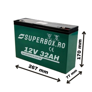 Baterie triciclu electric, scuter, 12V 32Ah – Graphene Fara Intretinere