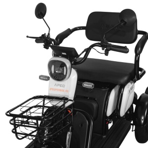 Triciclu Electric, fara permis, Motor 1000W, 2-3 locuri, APEC APM2, Autonomie 36km, Omologat RAR