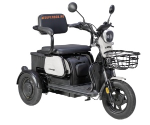 Triciclu Electric, fara permis, Motor 1000W, 2-3 locuri, APEC APM2, Autonomie 36km, Omologat RAR