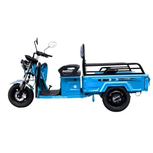 Triciclu Electric Voltarom, SuperBox, SPX1, cu treapta de forta, Fara Permis, motor 1600W, viteza maxima 25 km pe ora autonomie pana la 60 km, albastru