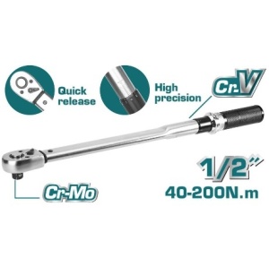 Cheie Dinamometrică TOTAL 1/2” 40–200 N·m