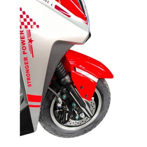 Scuter electric Voltarom SUPER-X 800W, 25 km/h, 2 locuri, cu alarma, marsarier, Omologat RAR, ROSU