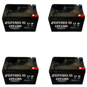 Set 4 baterii, acumulatori, Geely UTIL , pentru scuter electric, 48V-12AH (15AH)
