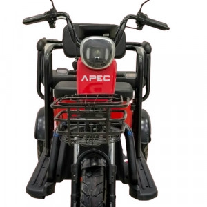 Tricicleta electrica, 2 persoane, Volta APM5, Rosu 25 km/H, Autonomie 40 km, SuperBox