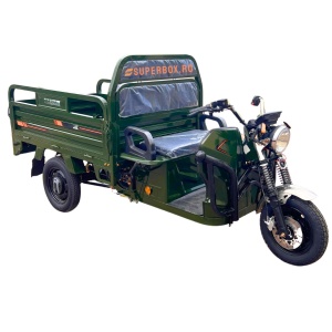 Triciclu Electric 2000W, cu reductor, Voltarom, SuperBox, SPX2, fara permis, viteza maxima 25 km pe ora, autonomie max. 68 km, verde