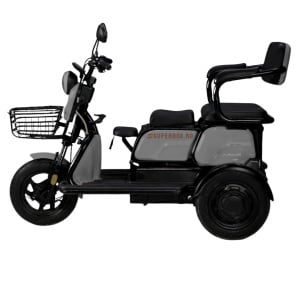 Triciclu Electric, fara permis, Motor 1000W, APEC APM2, Autonomie 36km, Omologat RAR, gri