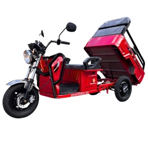 Triciclu Electric Voltarom, SuperBox, SPX1, Fara Permis, cu treapta de forta, motor 1600W, viteza maxima 25 km pe ora autonomie pana la 60 km, rosu