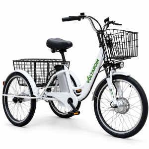 Bicicletă - tricicleta electrică cu 3 roți VB5, motor 250W, baterie detasabila, litiu-ion 36V 13.5Ah, autonomie 25–40 km