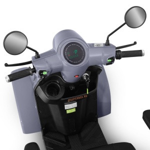 Cvadriciclu (Triciclu) Electric, fara permis, Motor 1000W, VOLTA VM6, Autonomie max.50 km, Omologat RAR, Gri
