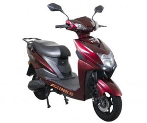 Scuter Electric, fara permis, 2 locuri, Volta VS1, Voltarom S1, 500 W (1500W), autonomie 74 km, Visiniu