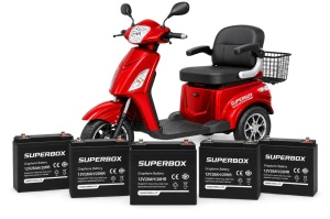 Set 5 baterii, acumulatori profesionali, pentru triciclu electric, Volta VM4, Voltarom M4, 60V-28AH