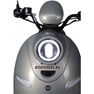 Scuter Electric, 2000W, Fara Permis, Volta VS2 Deluxe, autonomie pana la 60 km, Argintiu
