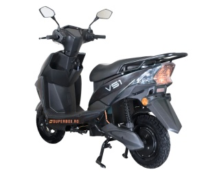 Scuter Electric, fara permis, 2 locuri, Volta VS1, Voltarom S1, 500 W (1500W), autonomie 74 km, Gri