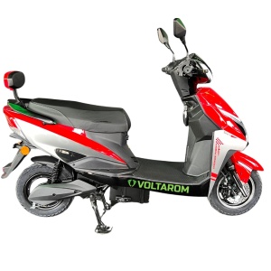 Scuter electric Voltarom SUPER-X 800W, 25 km/h, 2 locuri, cu alarma, marsarier, Omologat RAR, ROSU