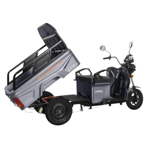 Triciclu electric, APEC, APT4, Fara Permis, viteza maxima 25 km pe ora, 1000W, autonomie pana la 41 km, Gri