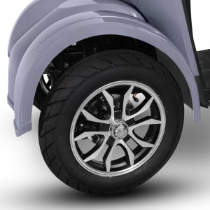 Cvadriciclu (Triciclu) Electric, fara permis, Motor 1000W, VOLTA VM6, Autonomie max.50 km, Omologat RAR, Gri