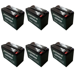 Set 6 baterii, acumulatori, pentru tricicluri electrice, 72V-45AH