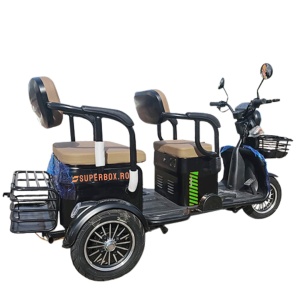 Tricicleta electrica, 2-3 persoane, Voltarom, SuperBox, SPX3, 25 kmH, Autonomie max. 60km, omologar RAR, negru