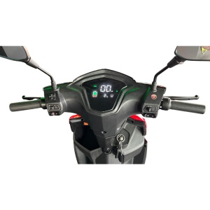 Scuter electric Voltarom SUPER-X 800W, 25 km/h, 2 locuri, cu alarma, marsarier, Omologat RAR, ROSU