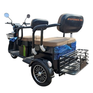 Tricicleta electrica, 2-3 persoane, Voltarom, SuperBox, SPX3, 25 kmH, Autonomie max. 60km, omologar RAR, negru