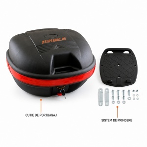 Cutie portbagaj universala, cu sistem de prindere universal, potrivit si pentru VOLTAROM VSX, VS1, VS2, VSM, PS3, PS5, RS5, RS7, NEO