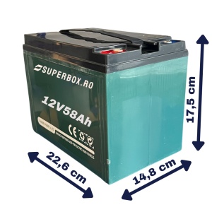 Set 6 baterii, acumulatori, pentru triciclu electric, Voltarom Hercules, (VOLTA VT5) 72V-58AH (60Ah)