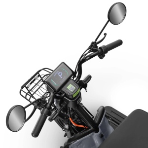 Triciclu electric Voltarom APM5, 60V, 20 AH, 1000W, fara permis, 25km/h, Gri, autonomie pana la 40km