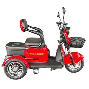 Triciclu Electric Voltarom SPX5, 2000W, Alarma, Autonomie pana la 60km, viteza maxima 25 km pe ora, Rosu