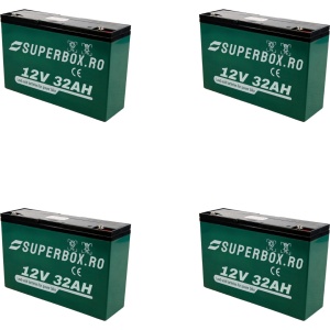 Set 4 baterii, triciclu electric, scuter, 48V 32Ah – Graphene Fara Intretinere