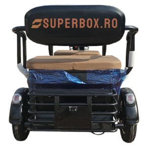Tricicleta electrica, 2-3 persoane, Voltarom, SuperBox, SPX3, 25 kmH, Autonomie max. 60km, omologar RAR, negru
