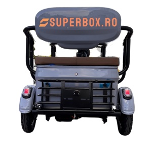 Tricicleta electrica, 1800W, 2-3 persoane, Voltarom, SuperBox, SPX3, 25 km/H, Autonomie max. 60km, omologar RAR, ALBASTRU DESCHIS