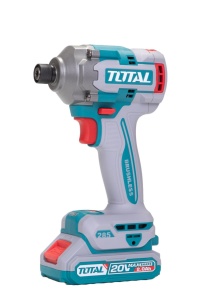 Mașină de înșurubat TOTAL cu impact 20V Li-Ion, 285Nm, motor fără perii, 2 acumulatori 2.0Ah + încărcător inclus