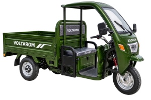 Triciclu Electric Voltarom JK160 Cargo, 58Ah, Fara permis, Autonomie 80 km, 25 km/h, cu Cabina