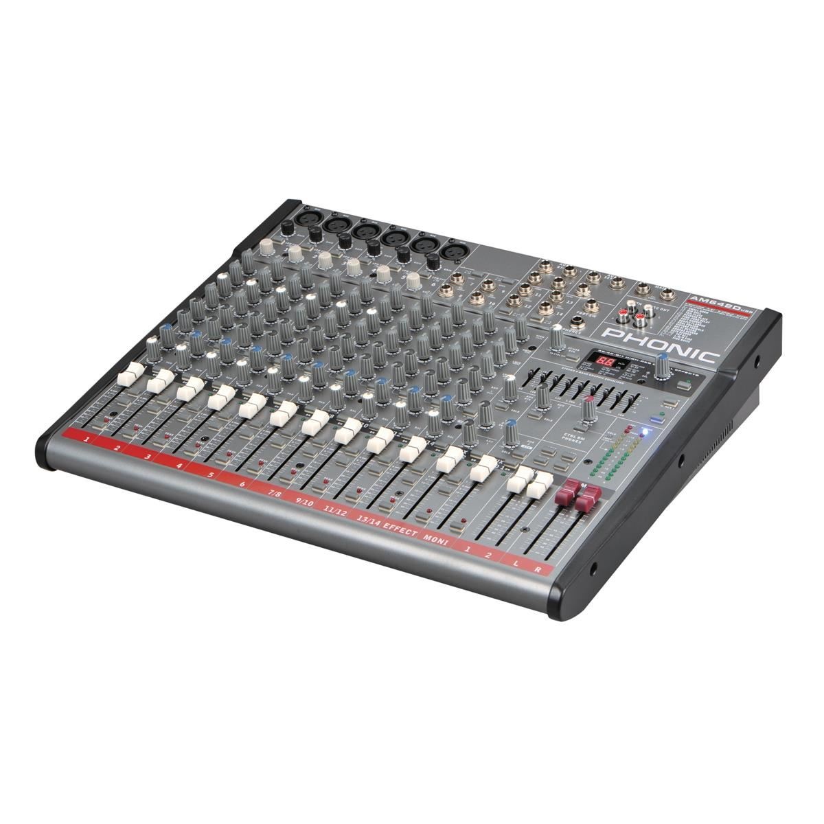 PHONIC AM642D USB オーディオミキサー Mixer Analog Phonic AM 642D USB